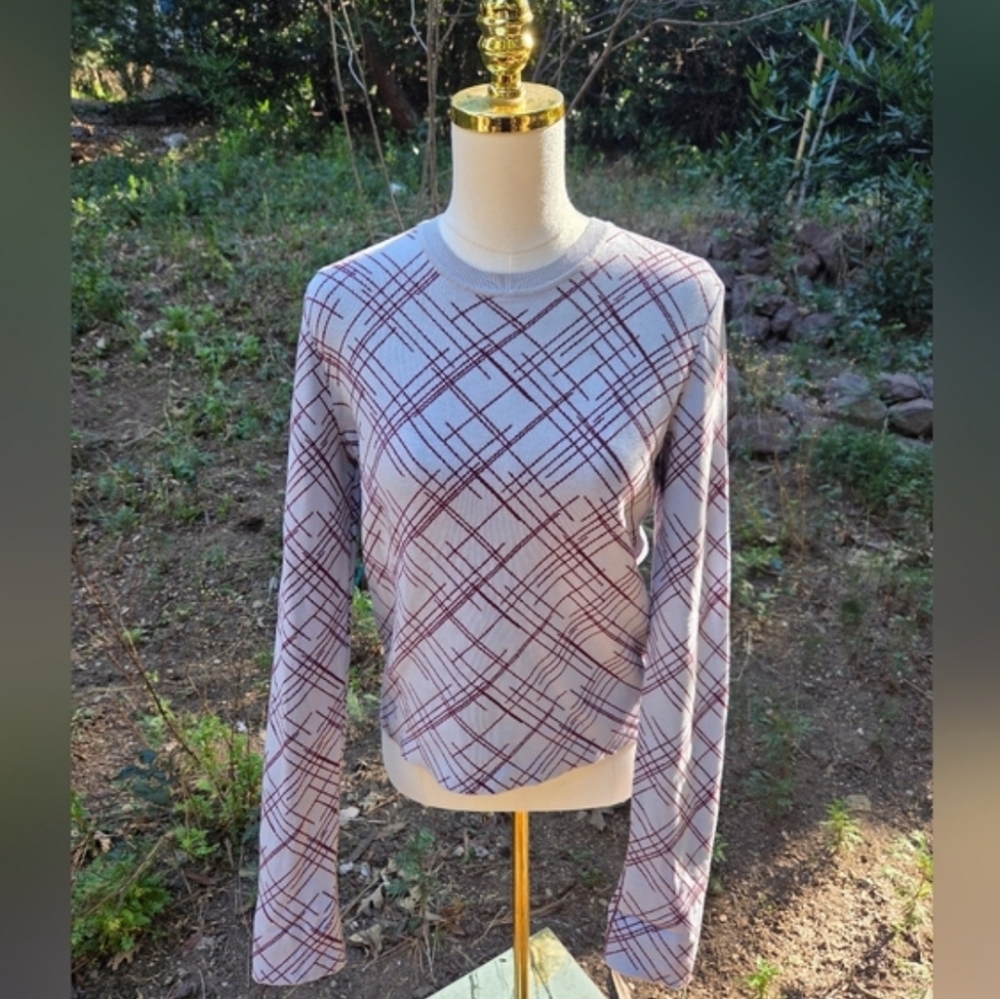 Equipment Femme Cotton & Silk Plaid Long‎ Sleeve Top